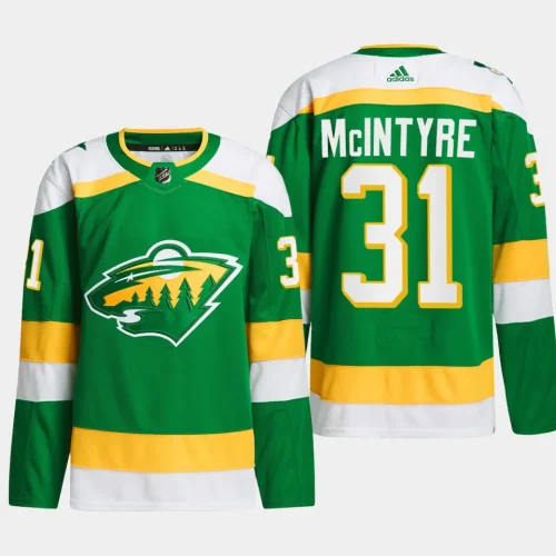 men wild zane mcintyre 2023 24 primegreen alternate authentic player green jersey