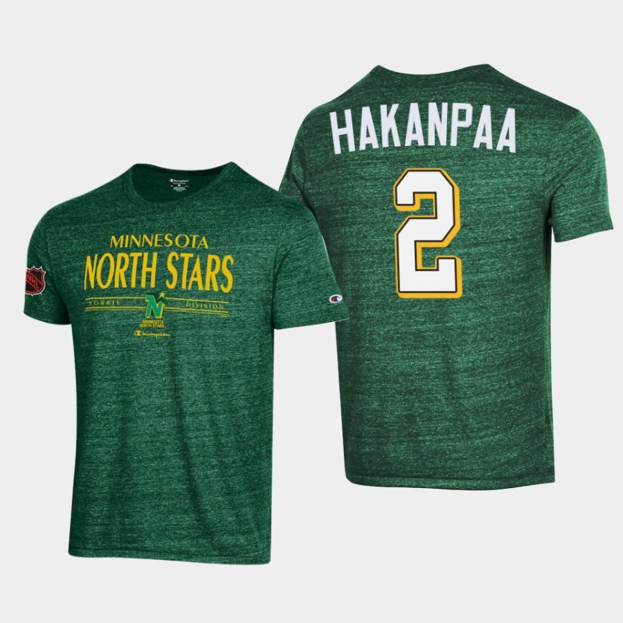 minnesota north stars jani hakanpaa white tri blend champion t shirt