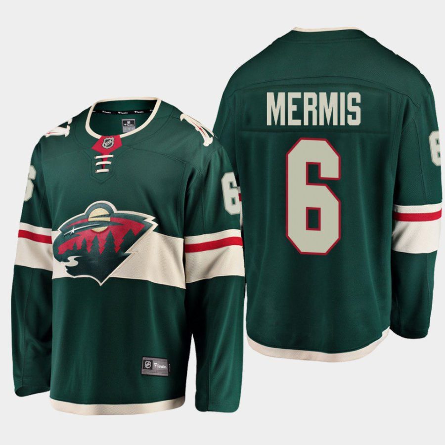 minnesota wild dakota mermis home breakaway player jersey green