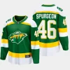 minnesota wild jared spurgeon alternate 2023 24 breakaway player jersey green