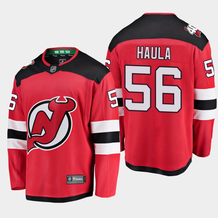 new jersey devils erik haula home 2022 breakaway player jersey red