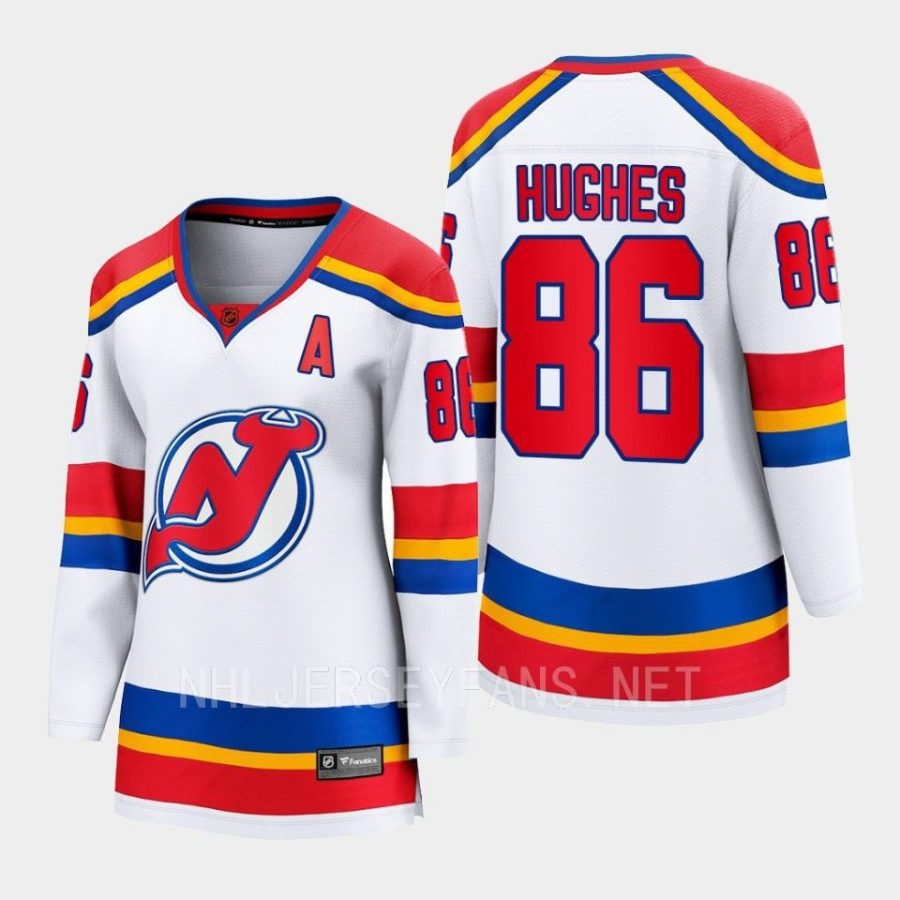 new jersey devils jack hughes special edition 2.0 2022 breakaway retro jersey white 0a