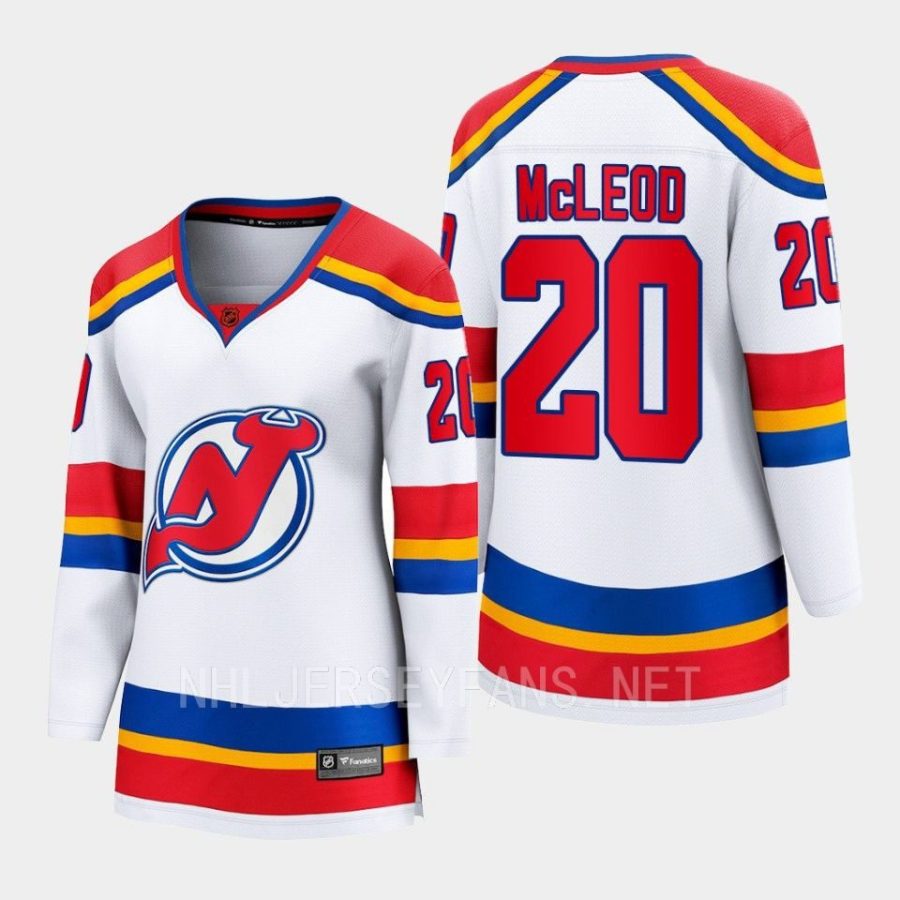 new jersey devils michael mcleod special edition 2.0 2022 breakaway retro jersey white 0a