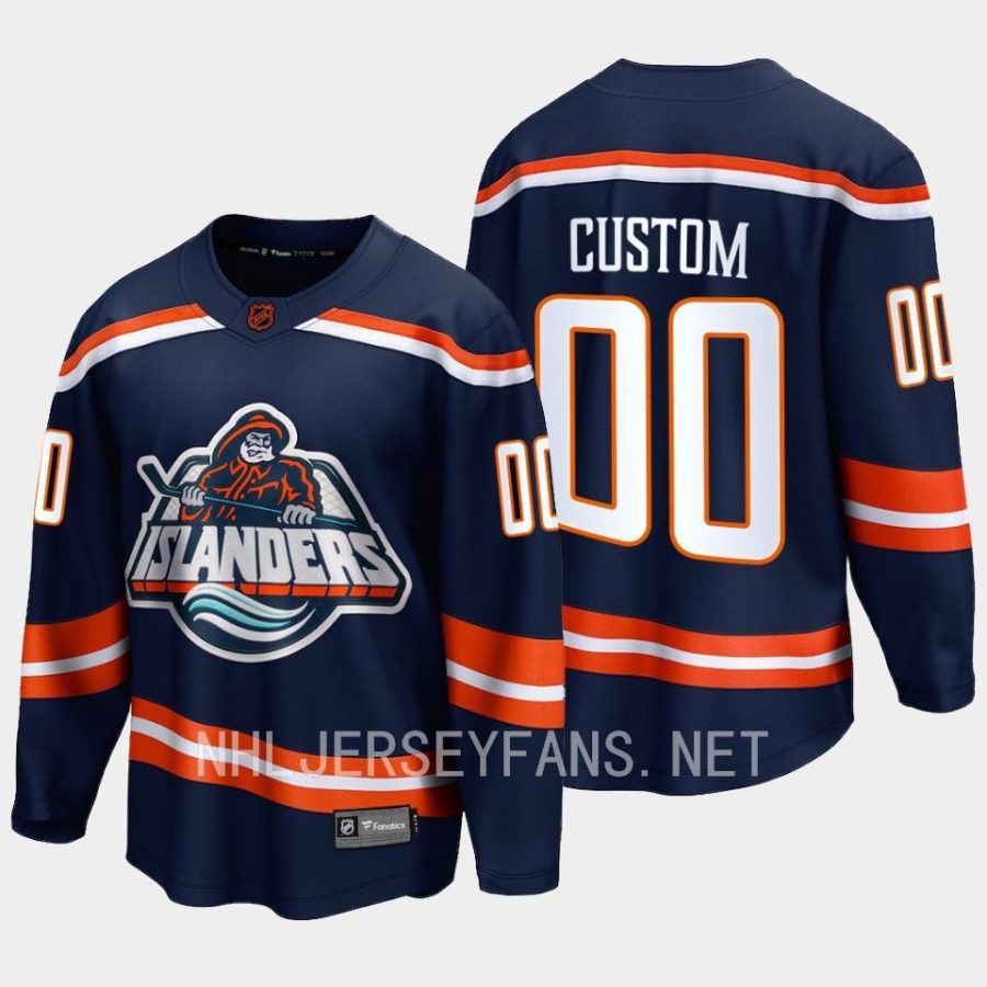 new york islanders custom special edition 2.0 2022 breakaway player retro jersey navy