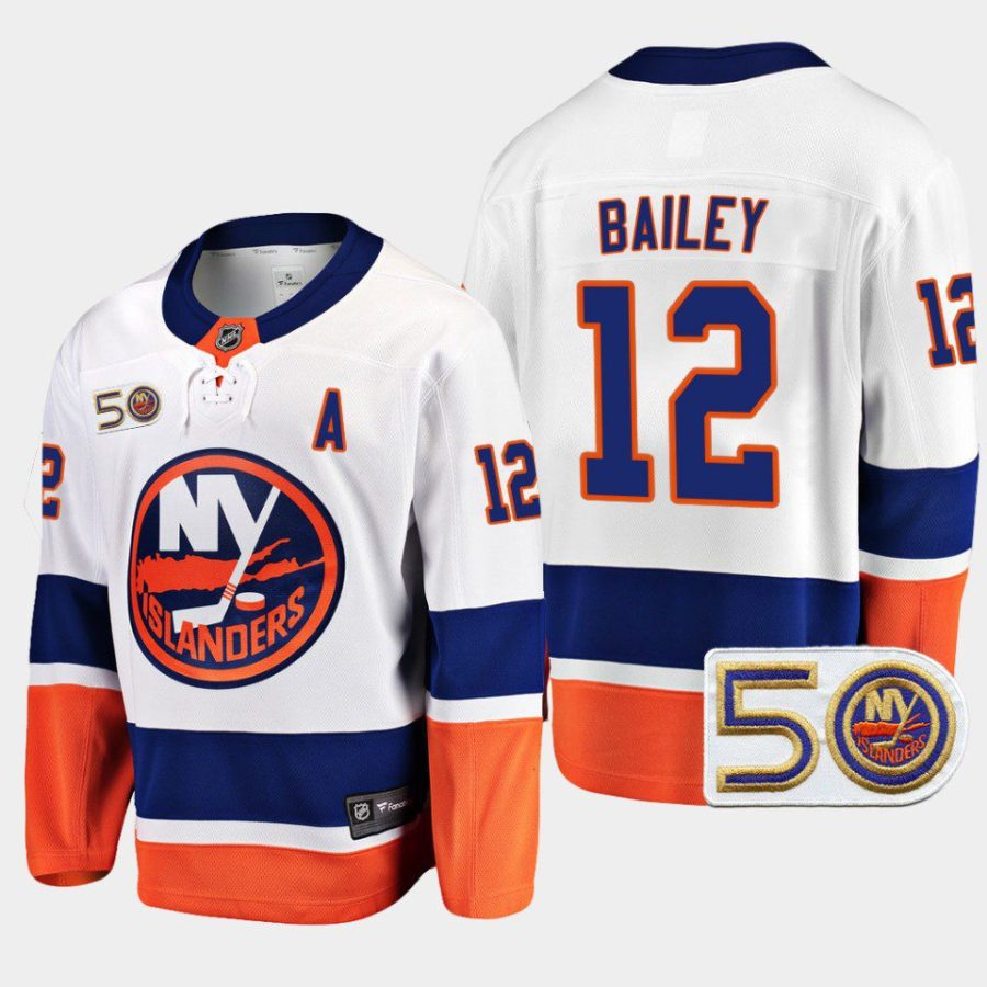 new york islanders josh bailey 50th anniversary 2022 23 away jersey white