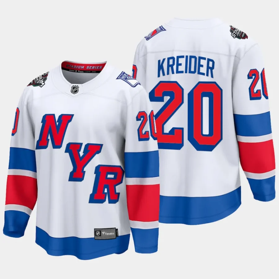 new york rangers chris kreider 2024 nhl stadium series breakaway player jersey white