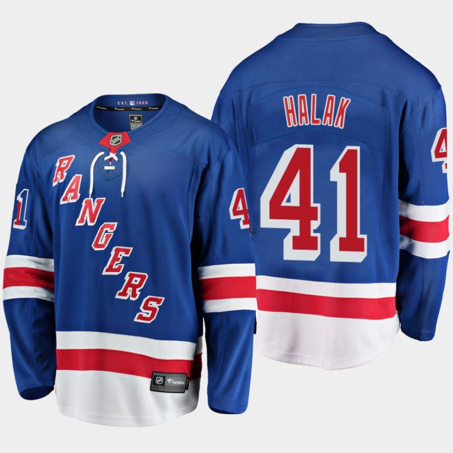 new york rangers jaroslav halak home breakaway player jersey royal