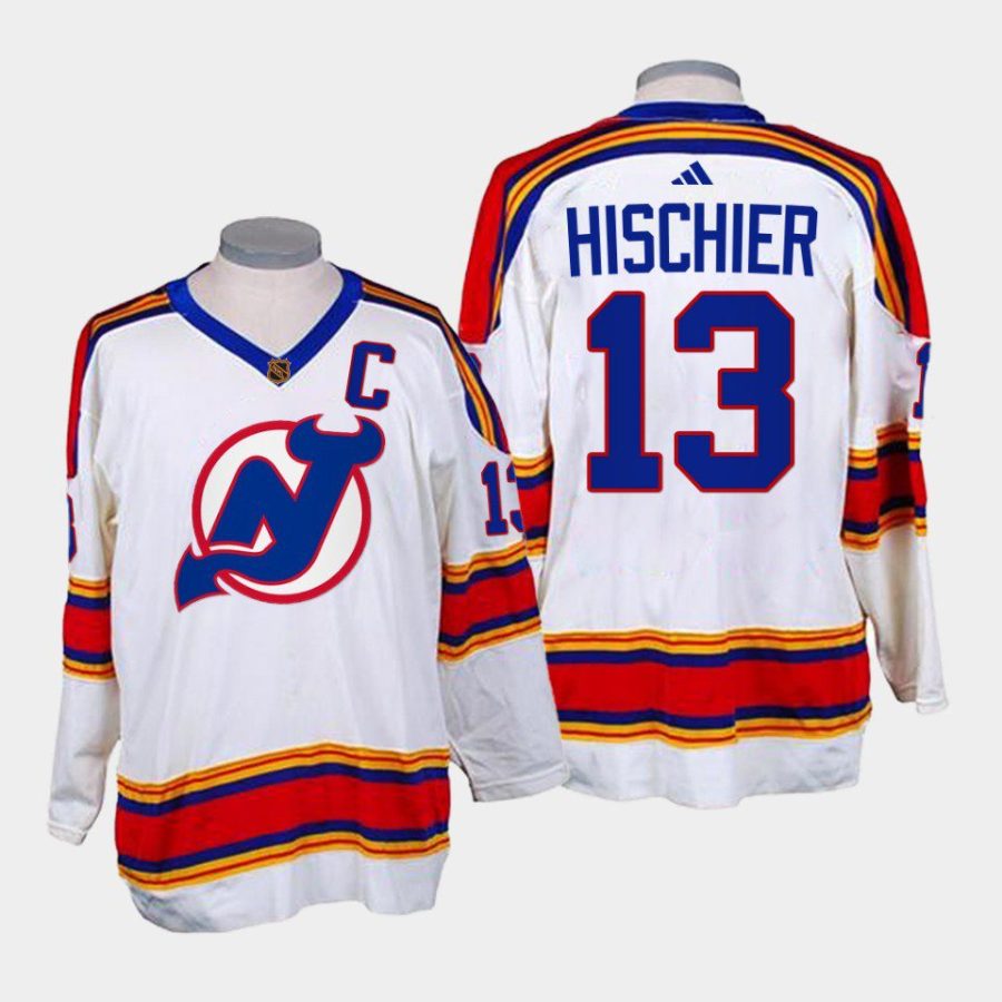 nico hischier devils white 2022 23reverse retro 2.0 replica jersey