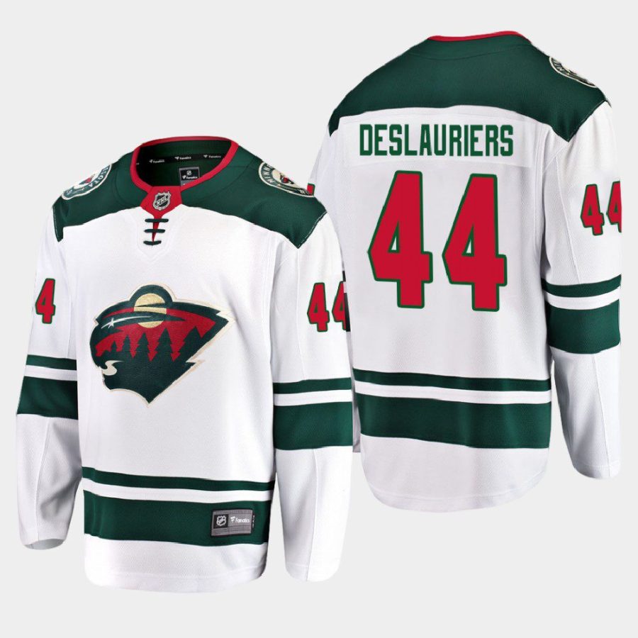 nicolas deslauriers wild white away player jersey