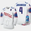 norway hockey johannes johannesen 2023 iihf world championship men home jersey white