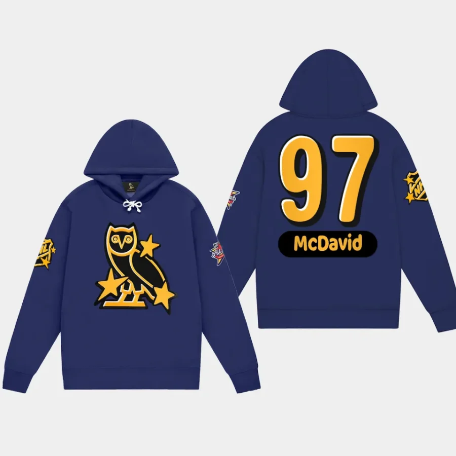 oilers connor mcdavid blue ovo 2024 nhl all star pullover hoodie