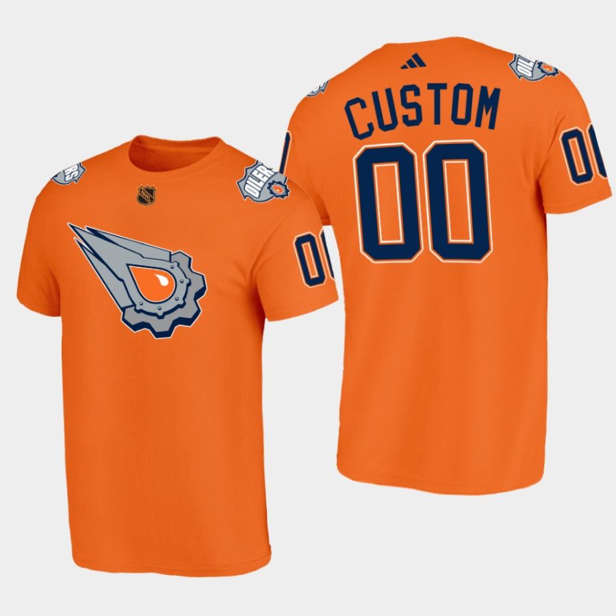 oilers custom orange special edition reverse retro 2.0 t shirt