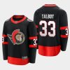 ottawa senators cam talbot home 2022 breakaway player jersey black