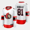 ottawa senators dominik kubalik away breakaway player jersey white