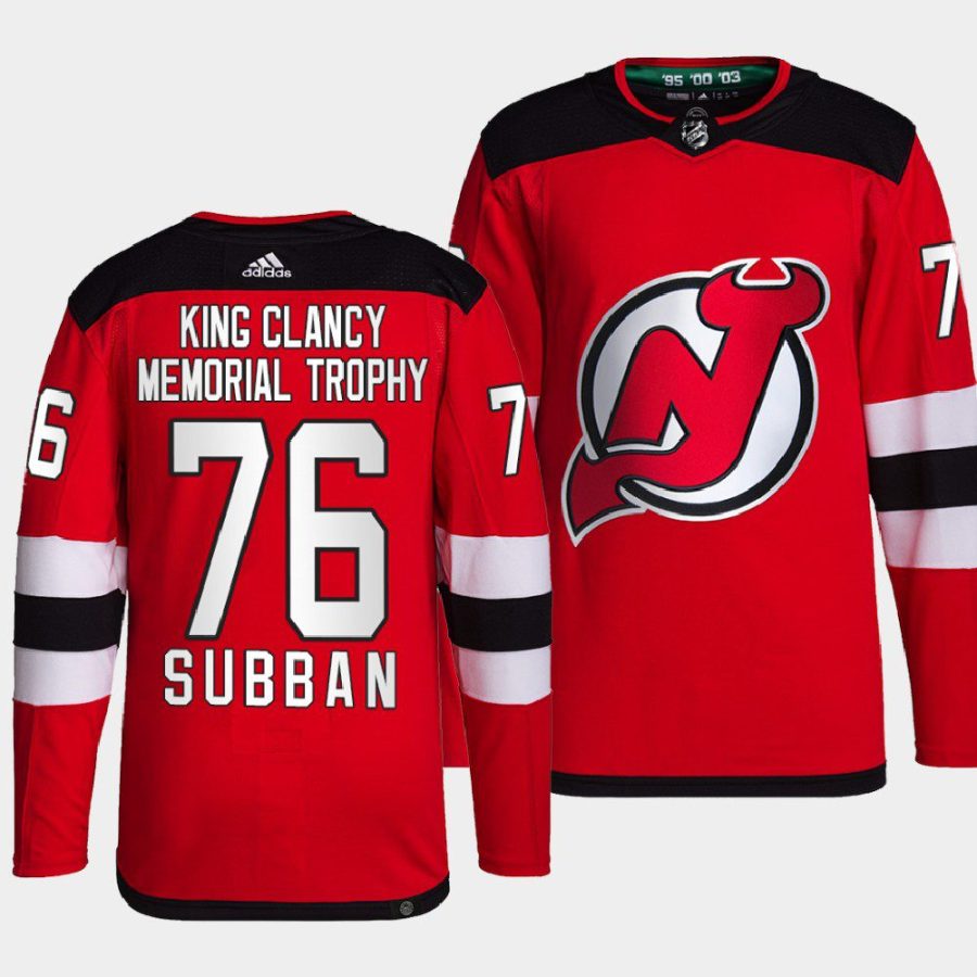 p.k. subban devils red king clancy memorial trophy authentic jersey