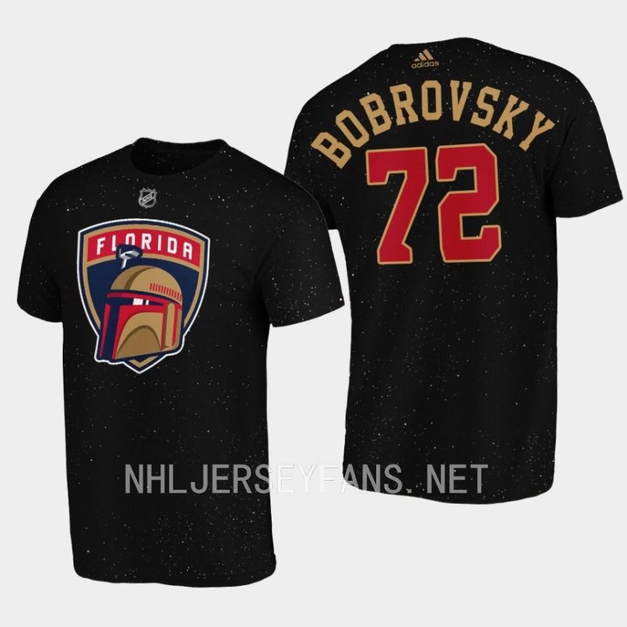 panthers sergei bobrovsky black 2022star wars night t shirt