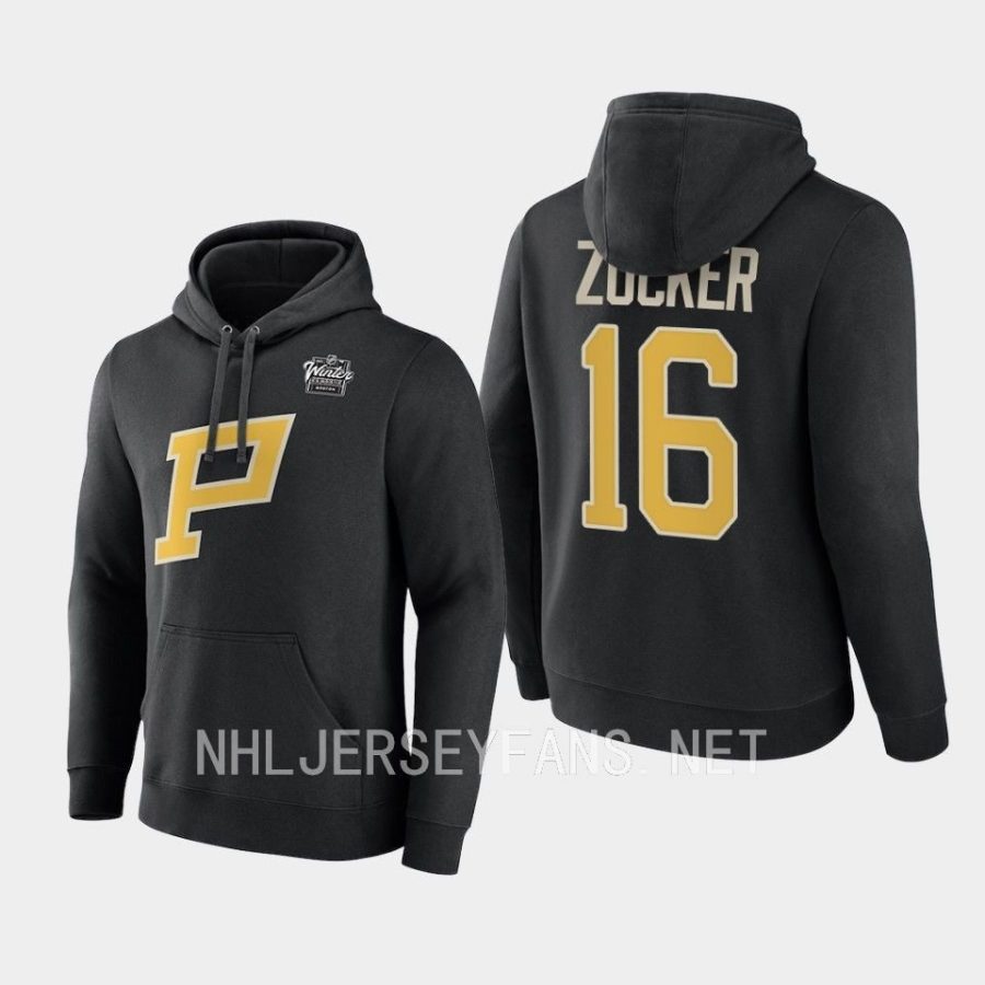 penguins jason zucker black 2023 winter classic primary logo hoodie