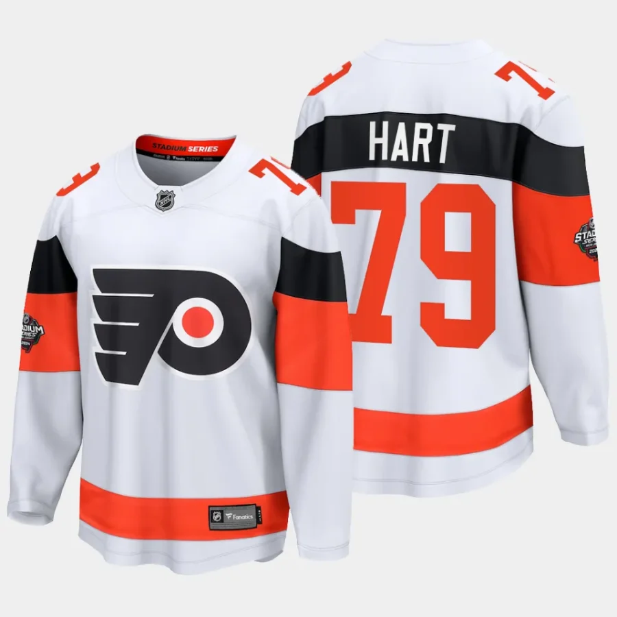 philadelphia flyers carter hart 2024 nhl stadium series breakaway player jersey white