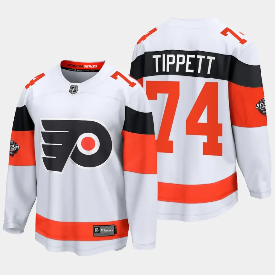 philadelphia flyers owen tippett 2024 nhl stadium series breakaway player jersey white