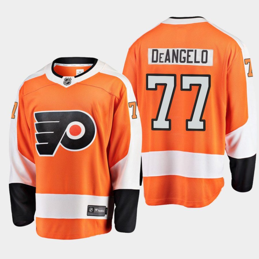 philadelphia flyers tony deangelo home jersey orange