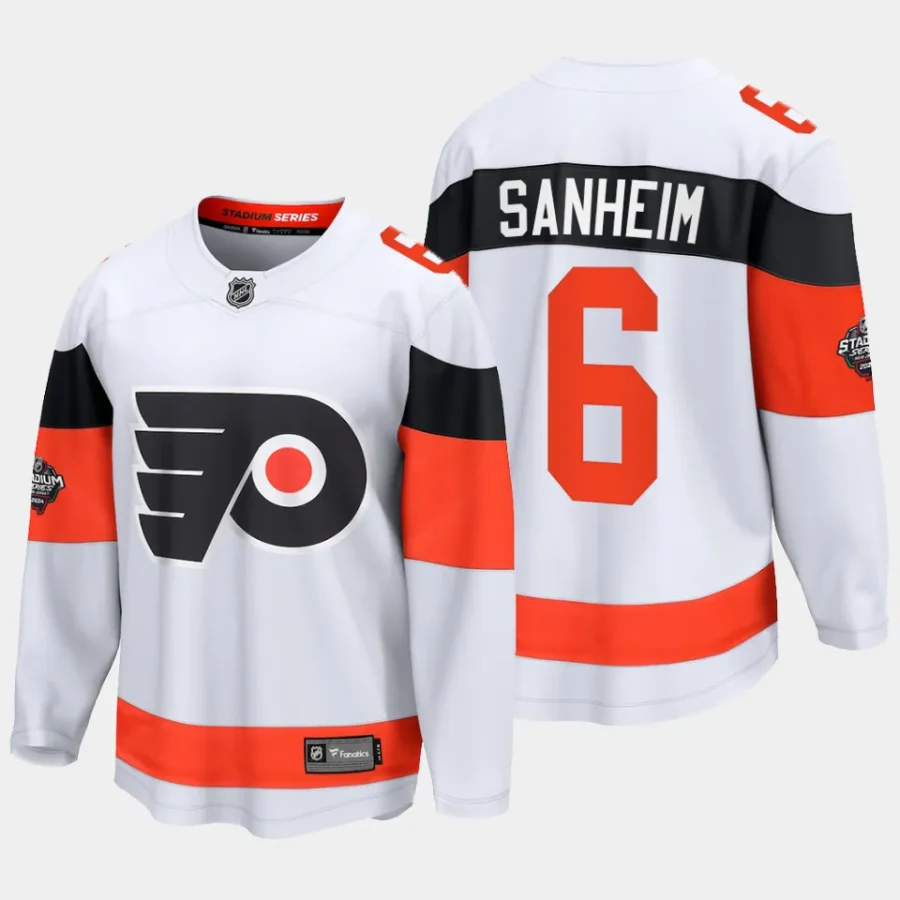 philadelphia flyers travis sanheim 2024 nhl stadium series breakaway player jersey white