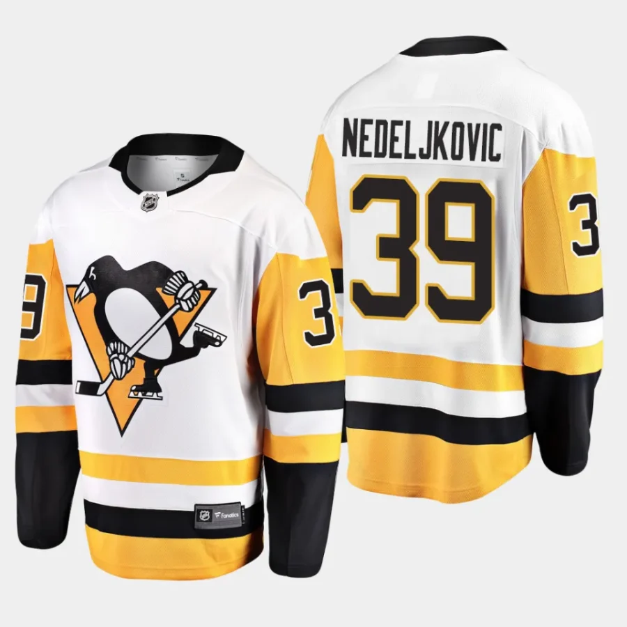 pittsburgh penguins alex nedeljkovic away breakaway player jersey white