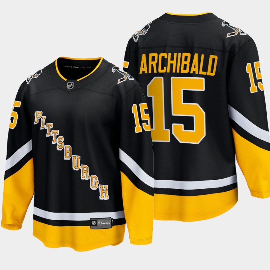 pittsburgh penguins josh archibald alternate 2022 breakaway player jersey black