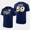 predators roman josi navy name number authentic pro prime t shirt