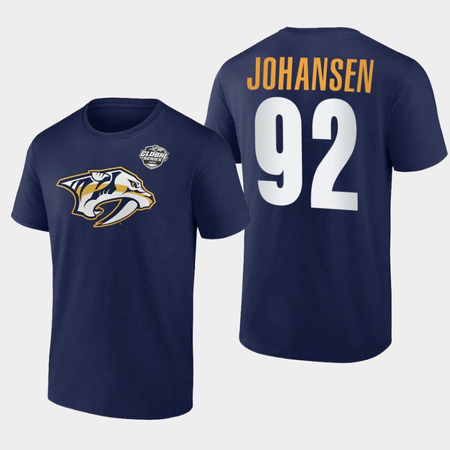 predators ryan johansen navy 2022 nhl global series t shirt