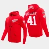 red wings shayne gostisbehere red classic chenille full zip jacket hoodie