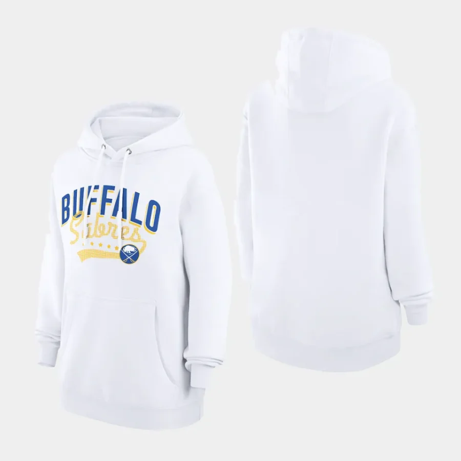 sabres women white filigree logo pullover g iii 4her by carl banks hoodie