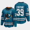 san jose sharks logan couture home 2022 23 the evolve jersey teal