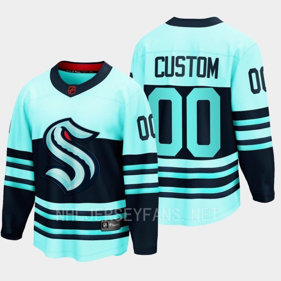 seattle kraken custom special edition 2.0 2022 breakaway retro jersey teal