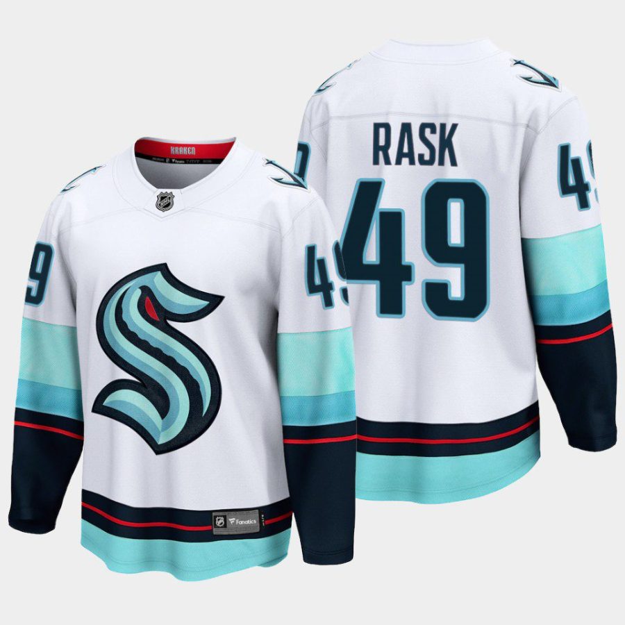 seattle kraken victor rask away 2022 breakaway player jersey white