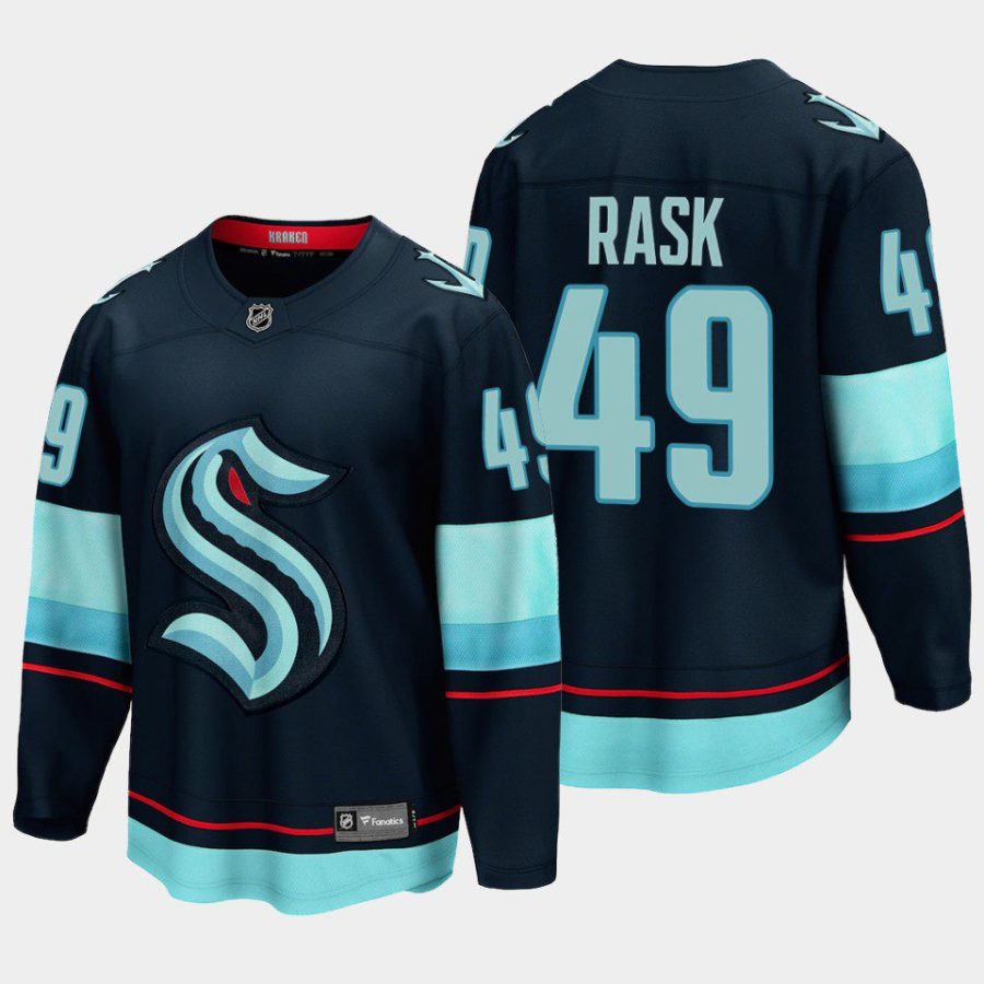 seattle kraken victor rask home 2022 breakaway player jersey navy