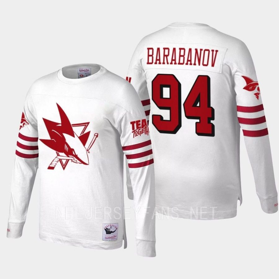 sharks alexander barabanov white niners x sharks night bayareaunite t shirt