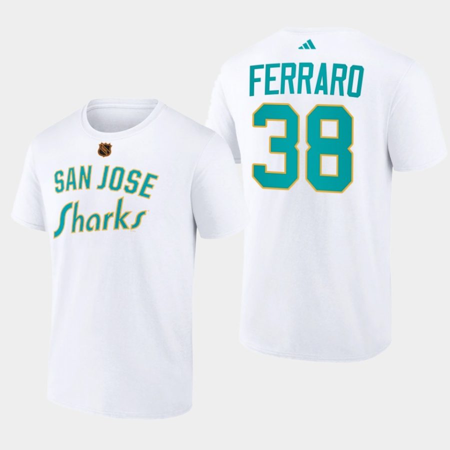 sharks mario ferraro white wheelhouse reverse retro 2.0 t shirt