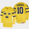 sweden fabian wagner 2023 iihf world junior championship home jersey yellow