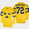 sweden hockey emil bemstrom 2022 iihf world championship home jersey yellow