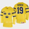 sweden isak rosen 2023 iihf world junior championship home jersey yellow