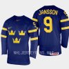 sweden ludvig jansson 2023 iihf world junior championship away jersey navy