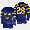 sweden simon robertsson 2023 iihf world junior championship away jersey navy