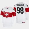 switzerland hockey marco miranda 2022 iihf world championship home jersey white