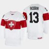 switzerland louis robin 2023 iihf world junior championship jersey white