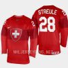 switzerland maximilian streule 2023 iihf world junior championship jersey red