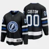 tampa bay lightning custom alternate 2023 24 premier breakaway jersey black