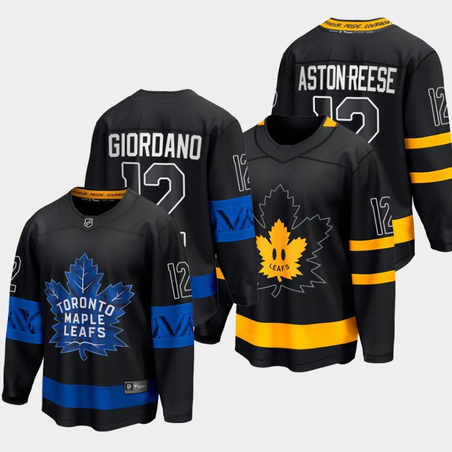 toronto maple leafs zach aston reese alternate premier reversible jersey black