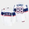 usa hockey nate schmidt 2022 iihf world championship home jersey white