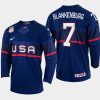 usa hockey nick blankenburg 2022 iihf world championship away jersey navy