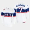 usa hockey nick blankenburg 2022 iihf world championship home jersey white